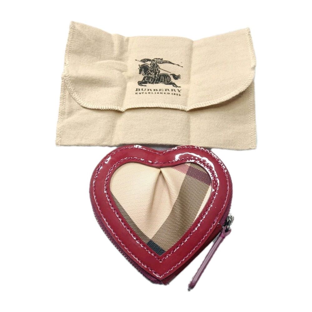 Burberry Nova Check Heart Coin Purse Multicolor Wallet